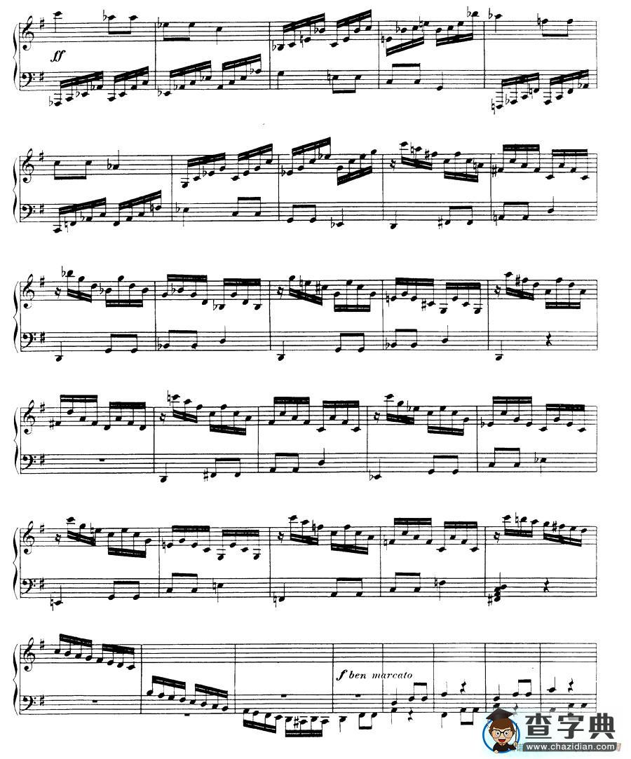 丢失一分钱的愤怒 Op.129钢琴谱
