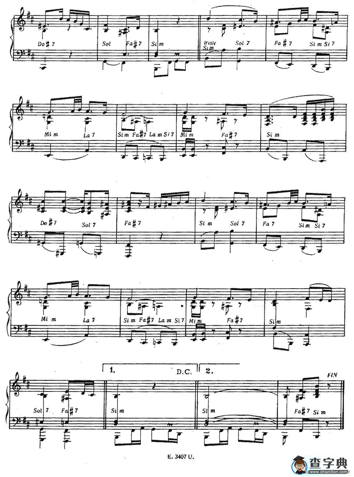 Piazzolla合集：9、Luz Y Sombra手风琴谱/简谱