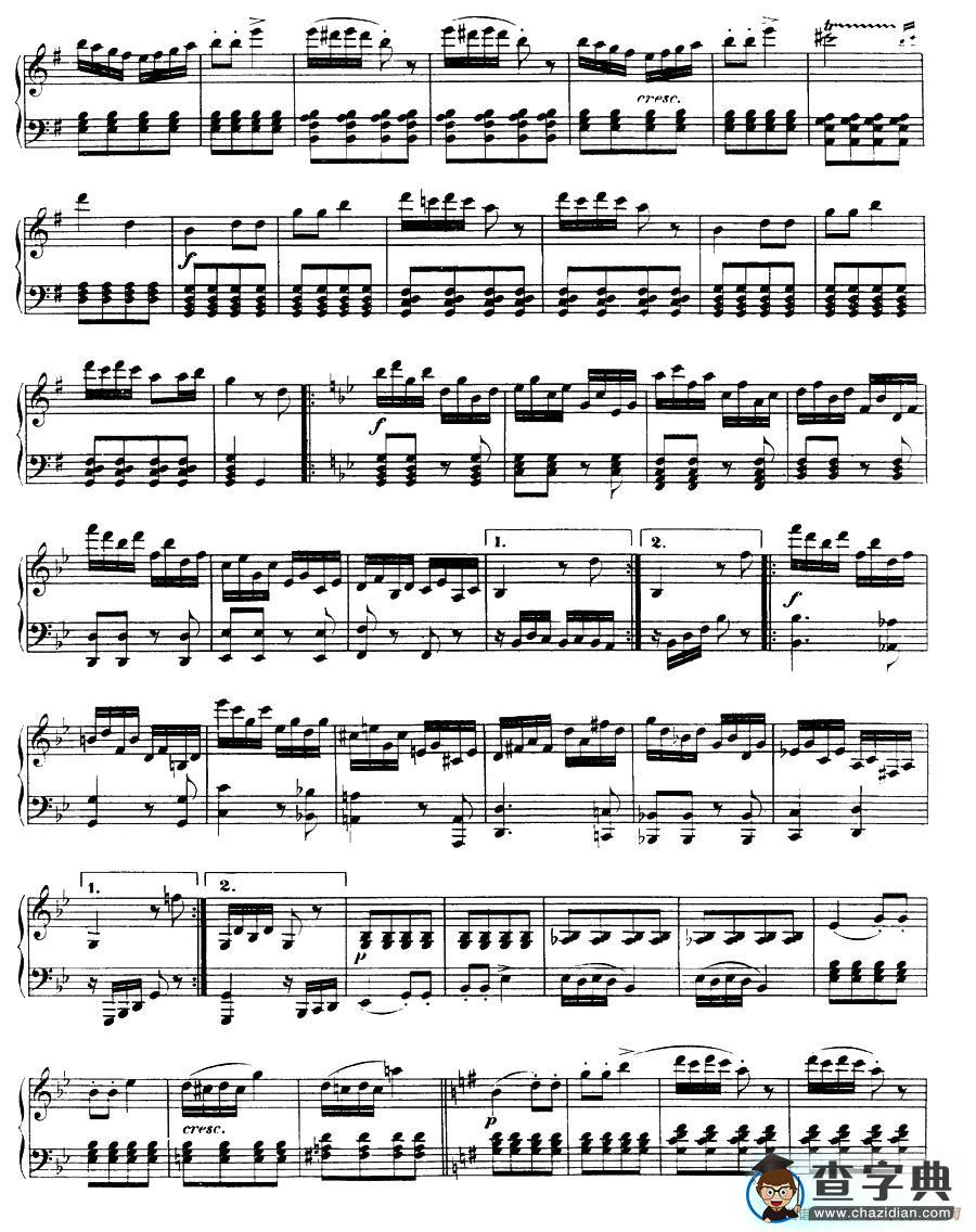 丢失一分钱的愤怒 Op.129钢琴谱