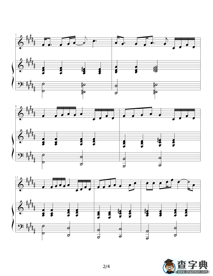 Take me to your heart（吻别）钢琴谱
