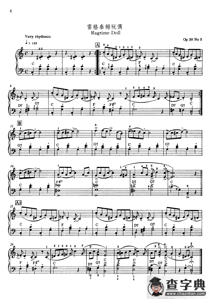 Ragtime Doll（雷格泰姆玩偶）钢琴谱