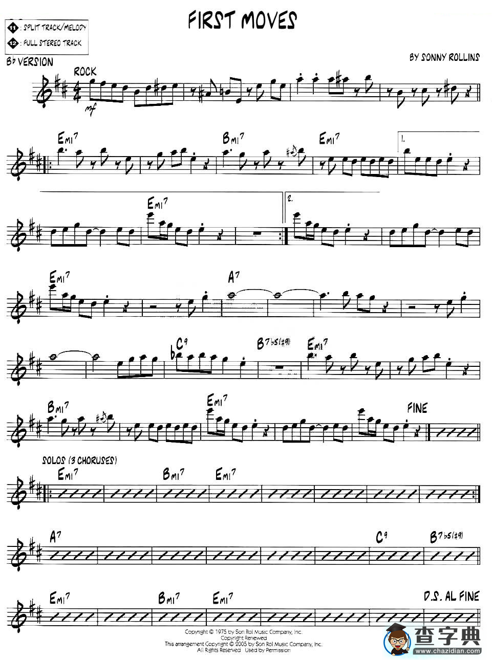 FIRST MOVES（jazz系列萨克斯谱）萨克斯谱
