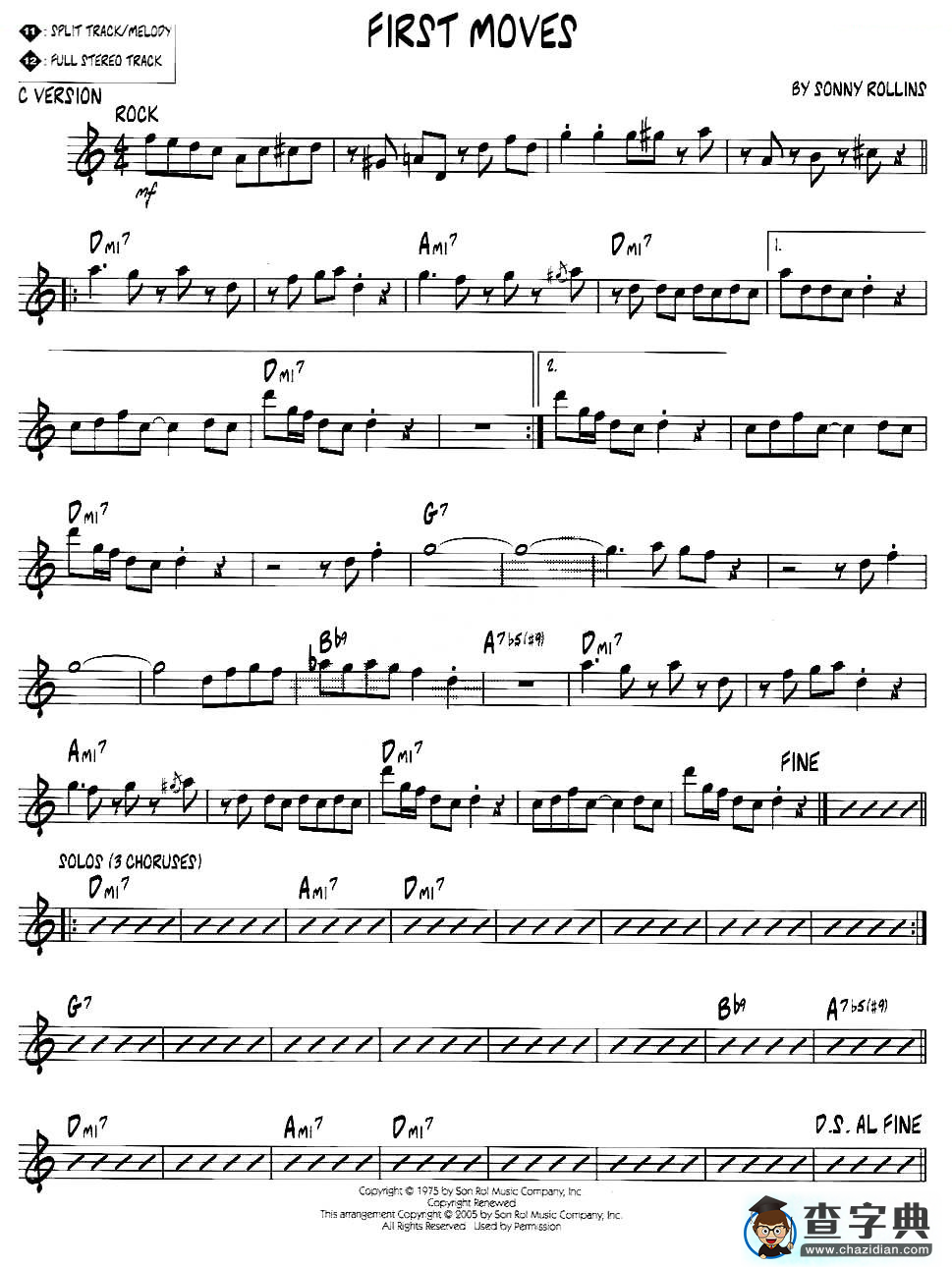 FIRST MOVES（jazz系列萨克斯谱）萨克斯谱