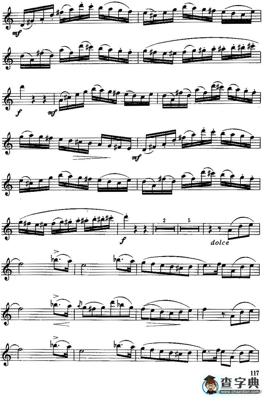 变奏曲萨克斯谱