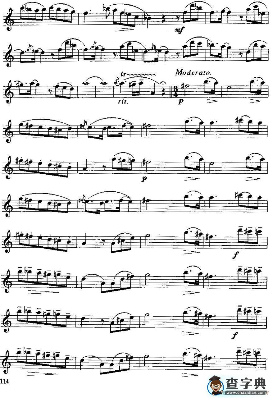 变奏曲萨克斯谱