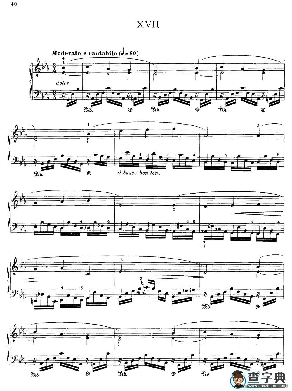 20 Petites Etudes, Op.91（20首小型练习曲）（17）钢琴谱