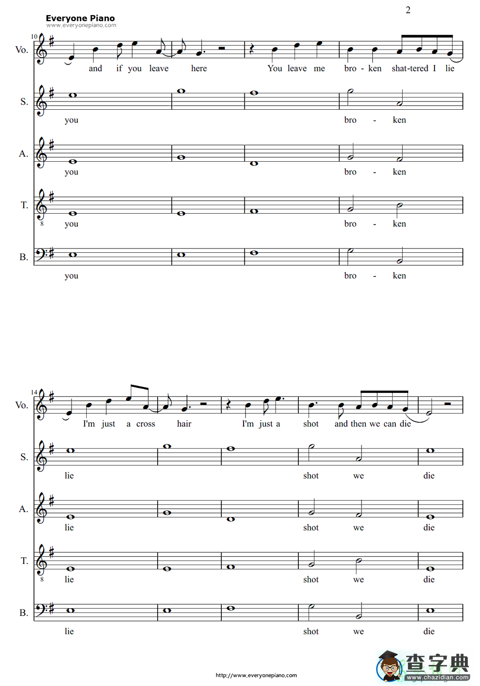 【Take Me Out钢琴谱】Franz Ferdinand