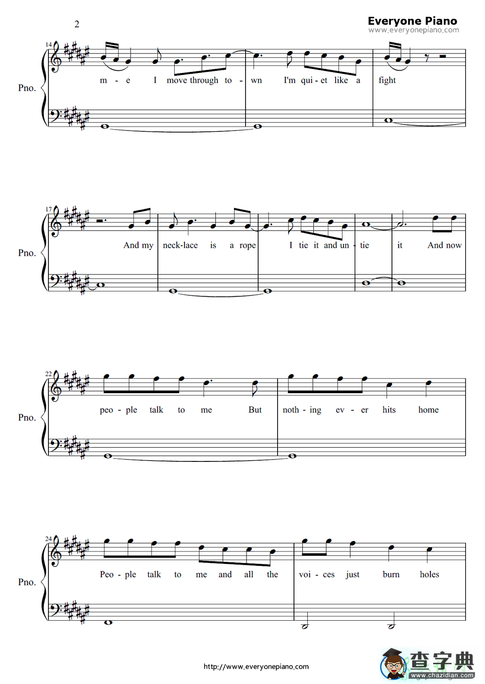 【Yellow Flicker Beat钢琴谱】Lorde