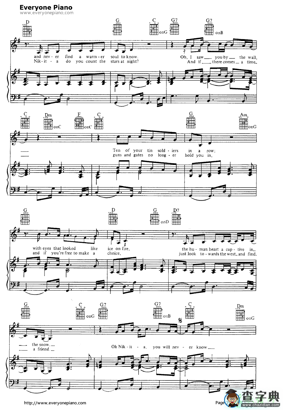 【Nikita钢琴谱】Elton John