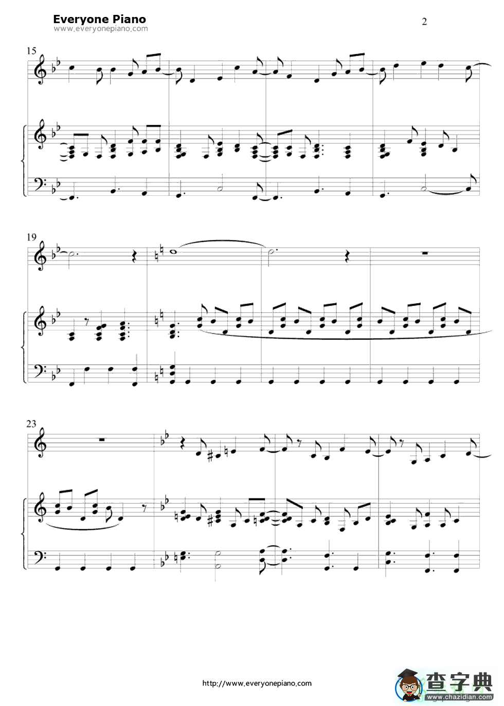 【Agape钢琴谱】五线谱