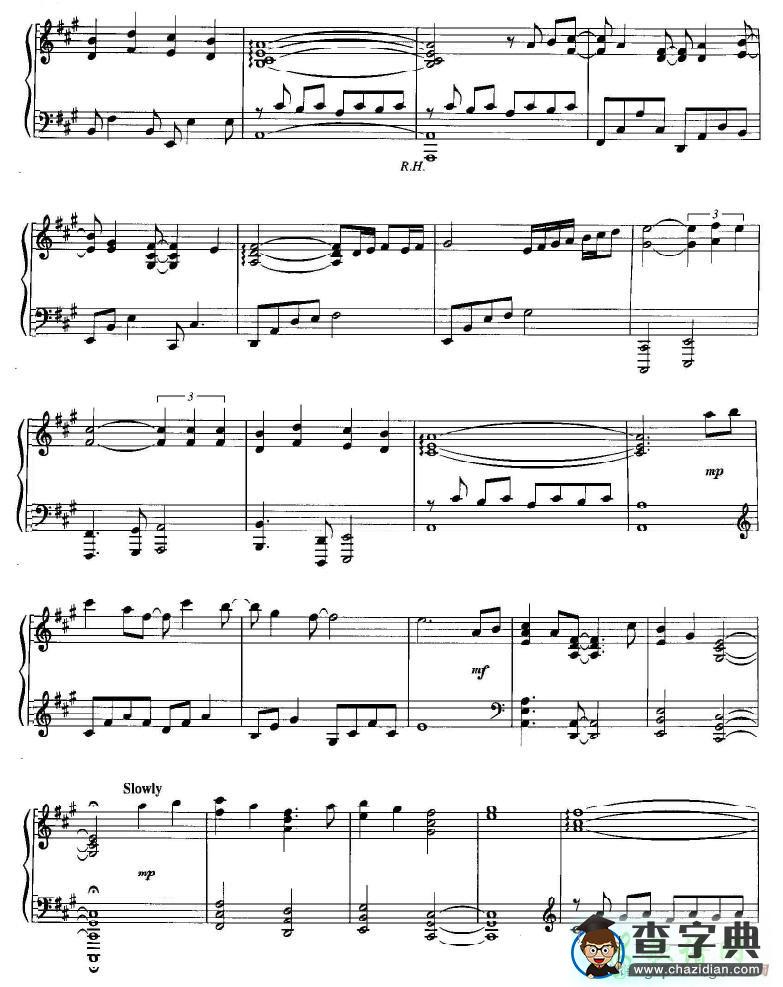 【O Come, O Come, Emmanuel钢琴谱】五线谱