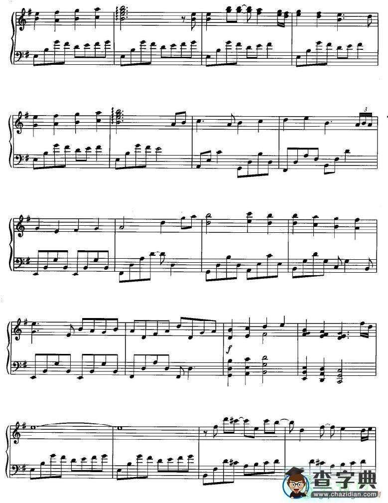 【God Rest Ye Merry Gentlemen钢琴谱】五线谱