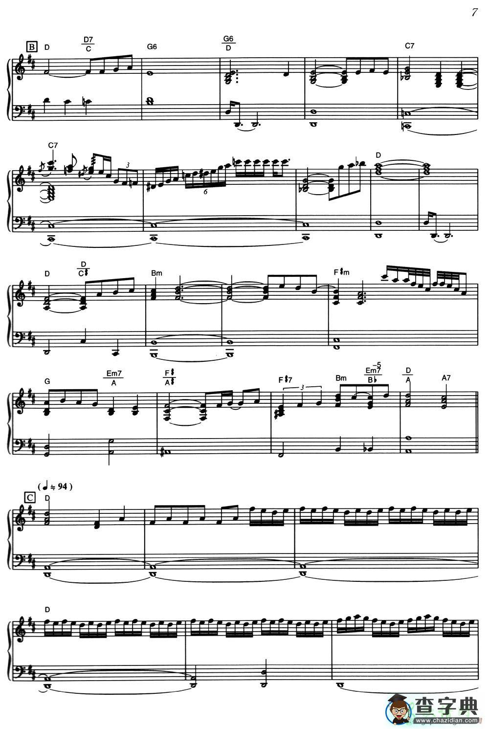 【The Legend Of The Pianist钢琴谱】五线谱