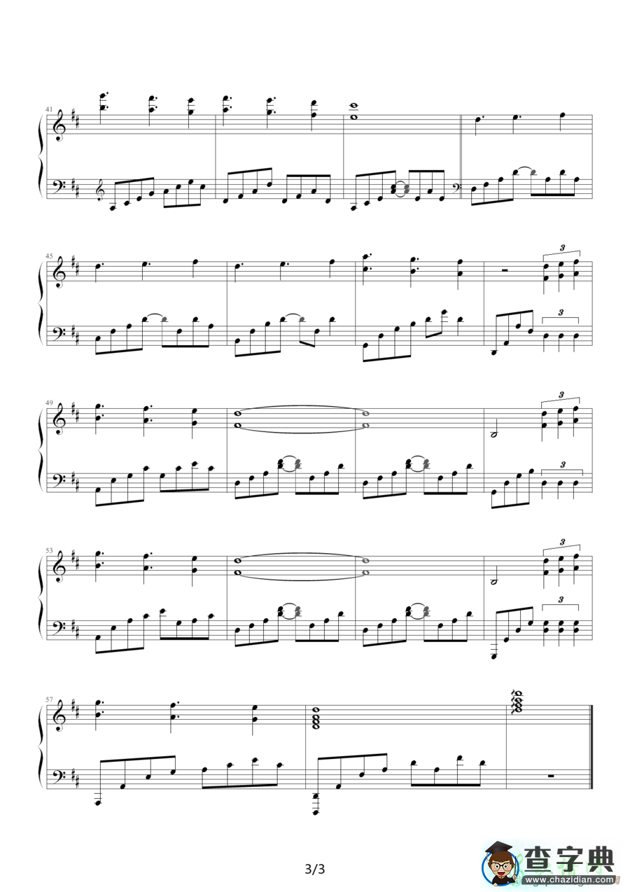 【Piano Melody钢琴谱】五线谱
