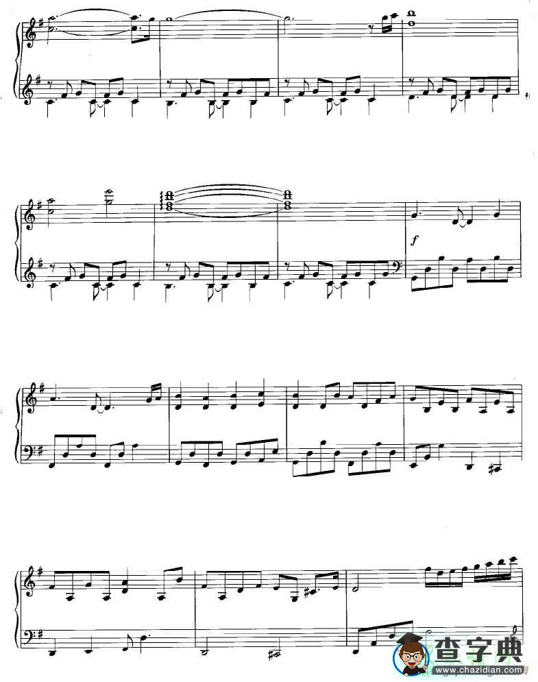 【O Come All Ye Faithful钢琴谱】五线谱
