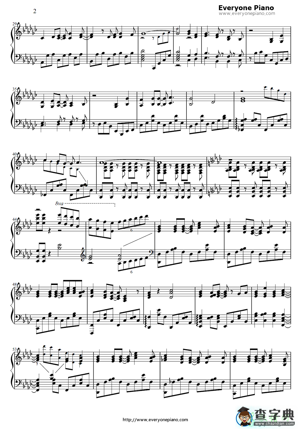 【カラフル钢琴谱】《魔法少女小圆》片头曲钢琴五线谱