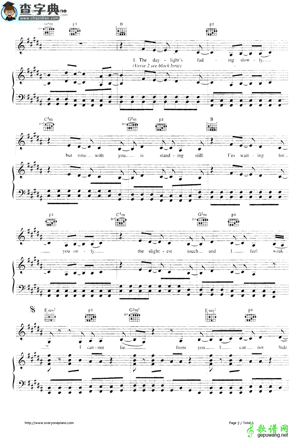 【Breathless钢琴谱】The Corrs