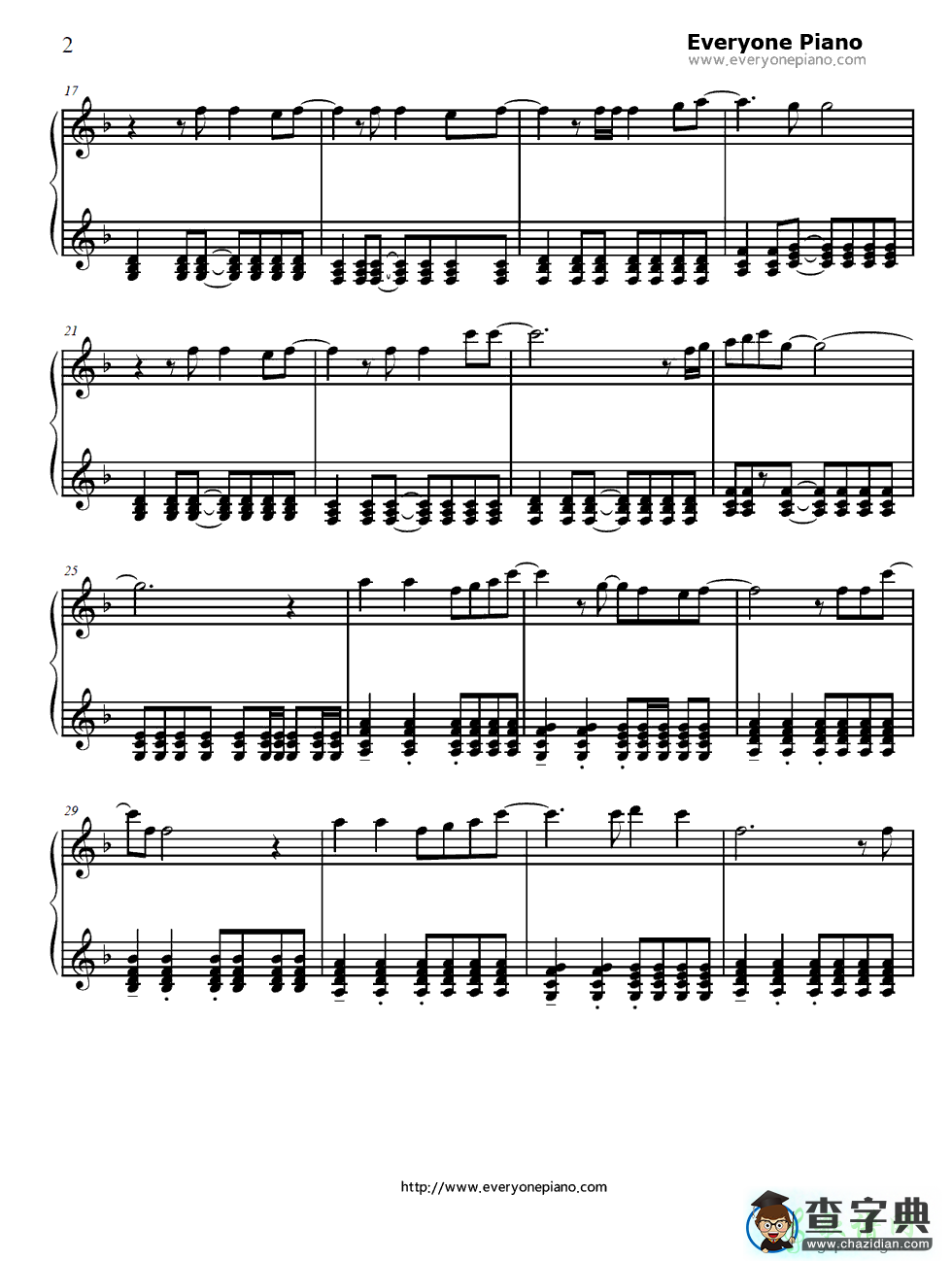 【Tomorrow钢琴谱】画《全金属狂潮！》的片头曲五线谱