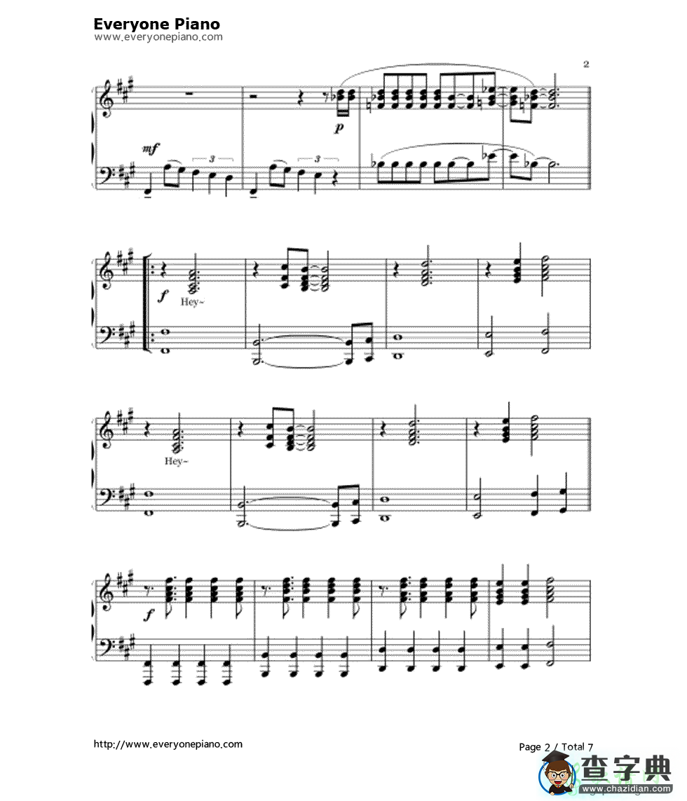 【wolf（狼与美女）钢琴谱】EXO