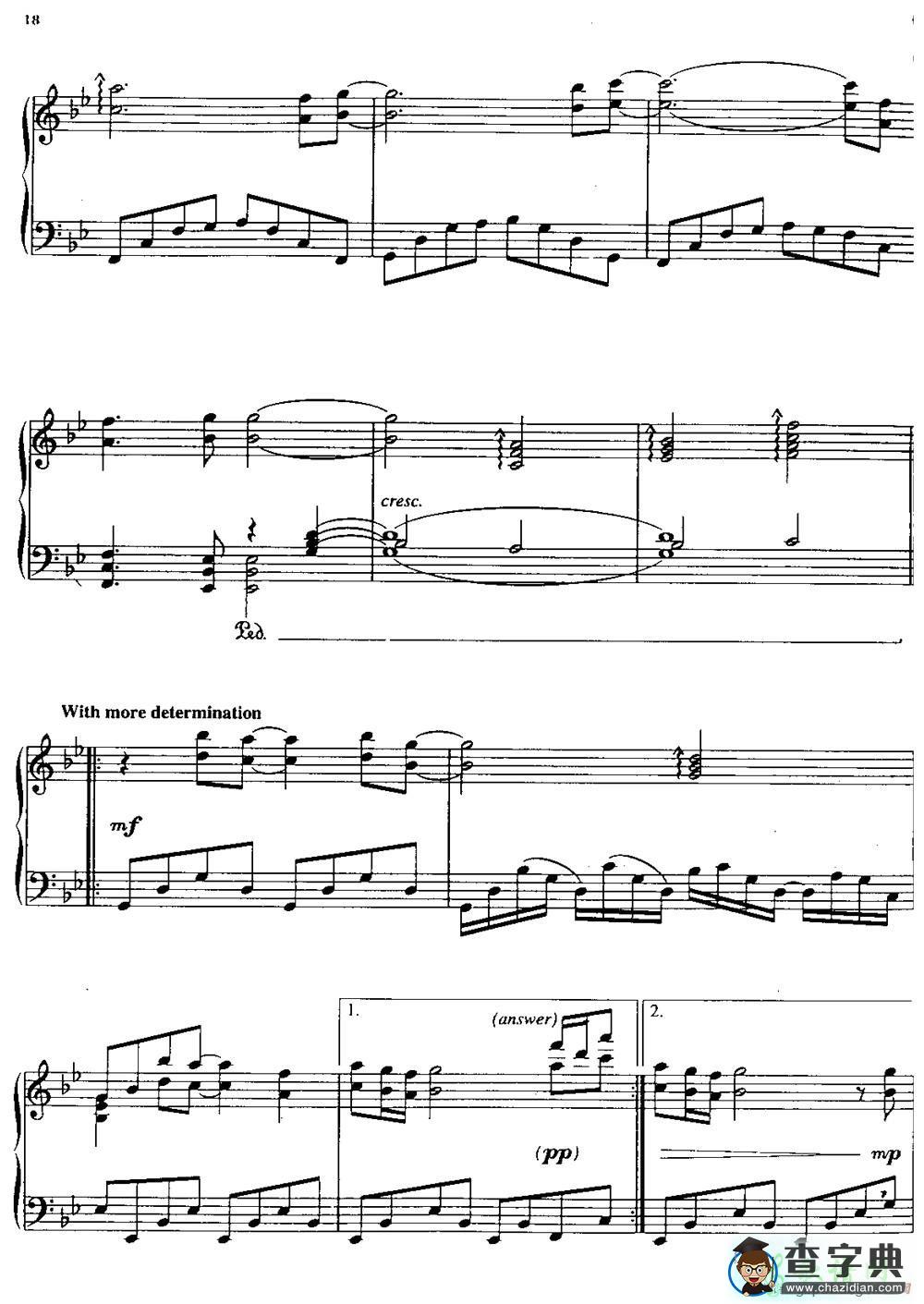 【Marching Season钢琴谱】五线谱