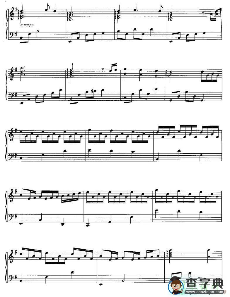 【Silent Night钢琴谱】五线谱