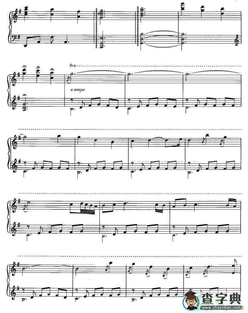 【Silent Night钢琴谱】五线谱