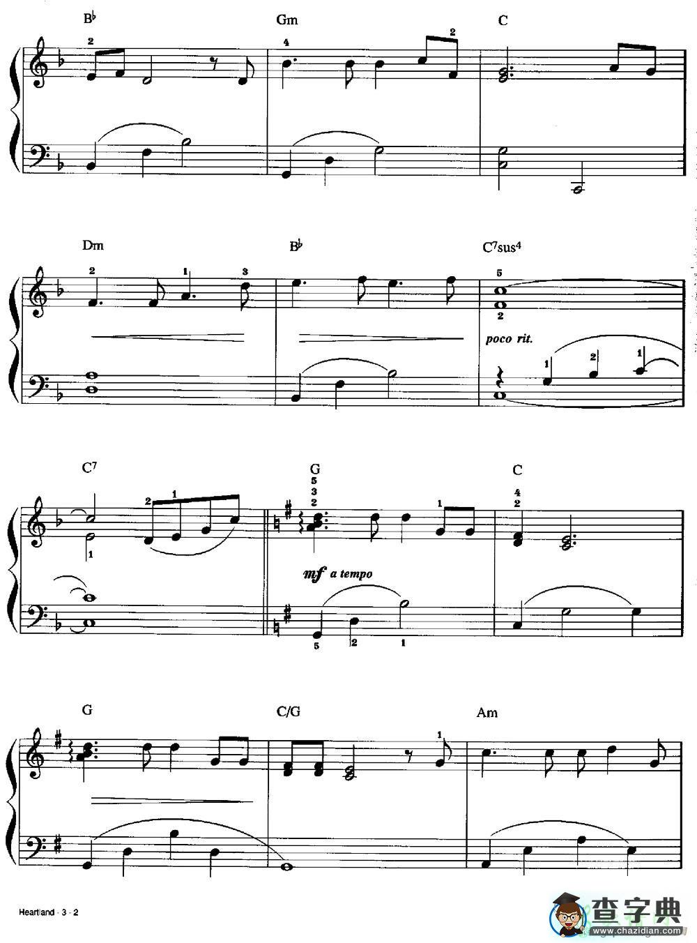 【HEARTLAND钢琴谱】五线谱