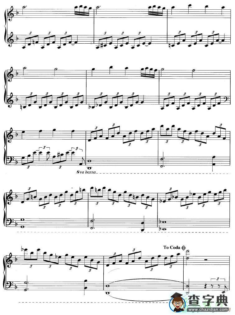 【Escapades Of Pan钢琴谱】五线谱