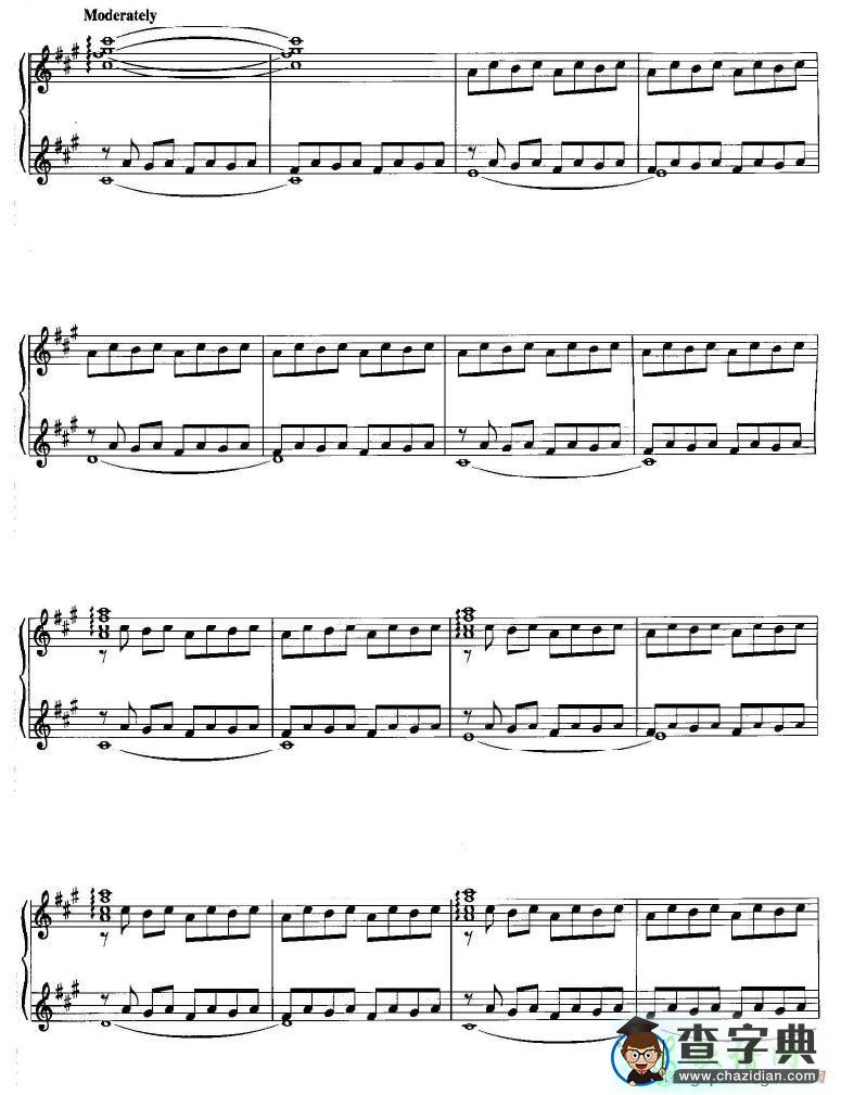 【O Come, O Come, Emmanuel钢琴谱】五线谱