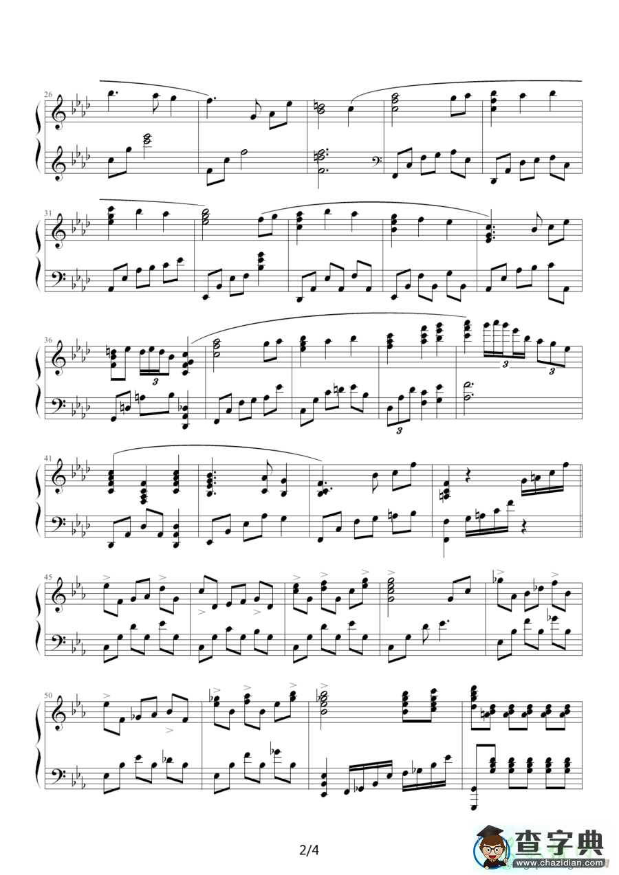 【Shine of Eidos钢琴谱】五线谱