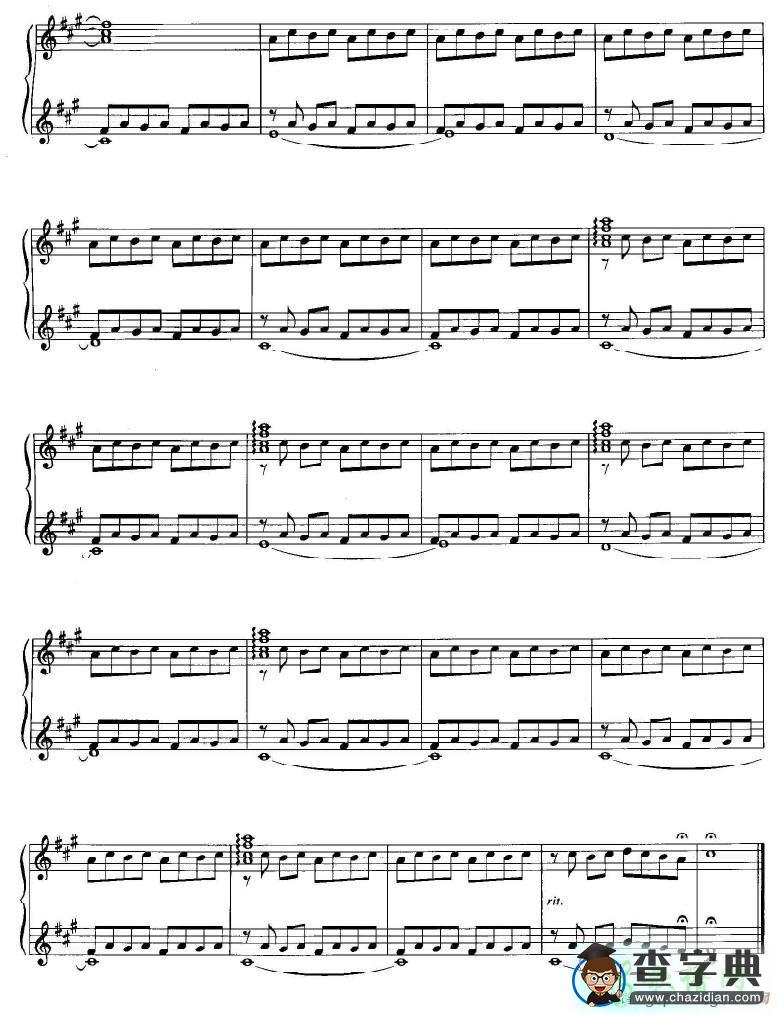 【O Come, O Come, Emmanuel钢琴谱】五线谱