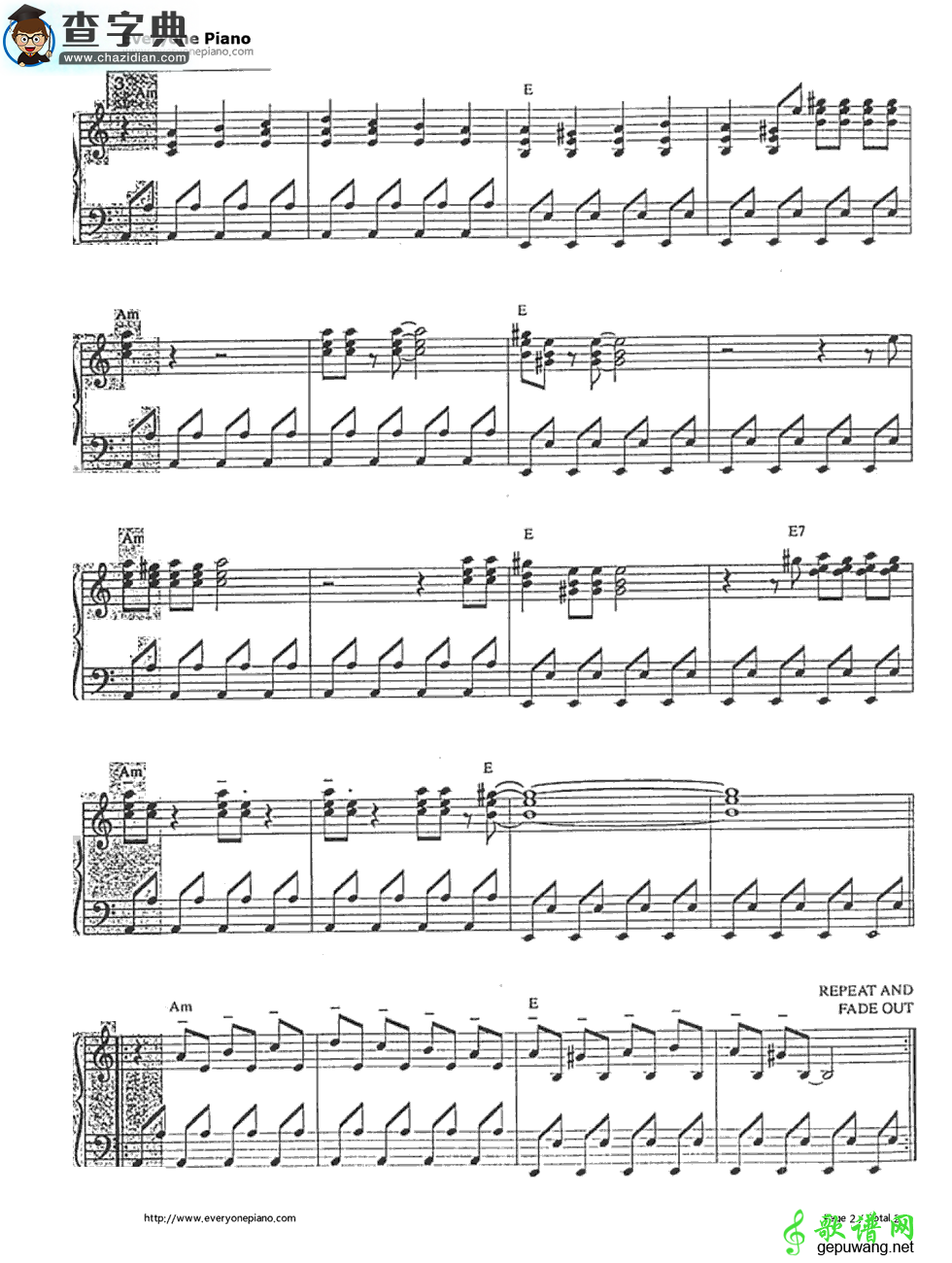 【Paint It Black钢琴谱】The Rolling Stones