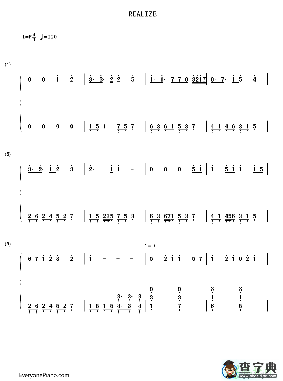 【realize钢琴谱】melody