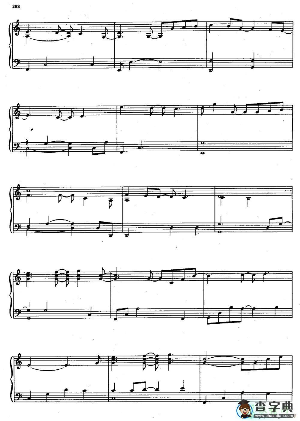 【PART OF MY HEART钢琴谱】五线谱