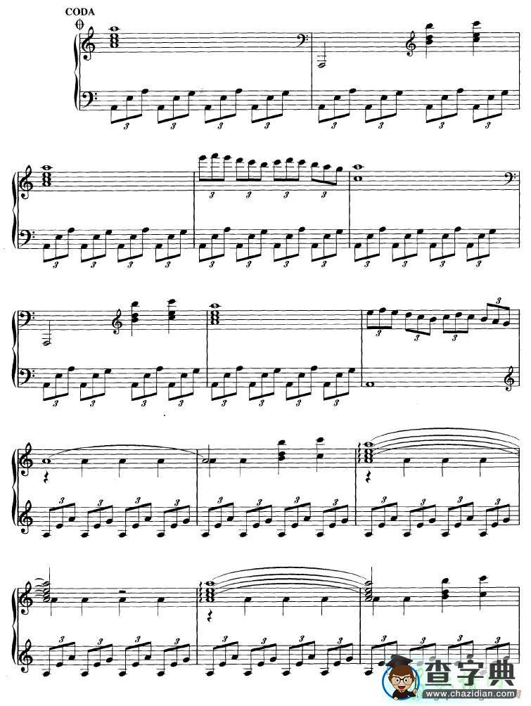 【Vesuvius钢琴谱】五线谱