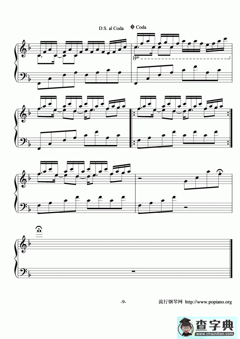 【In The Mirror钢琴谱】五线谱