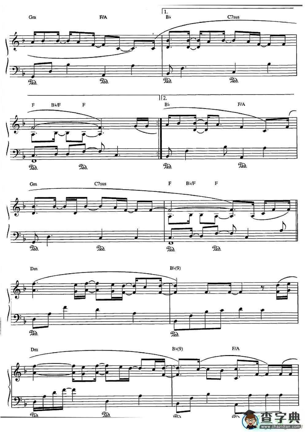 【SOUND OF YPUR VOICE钢琴谱】五线谱