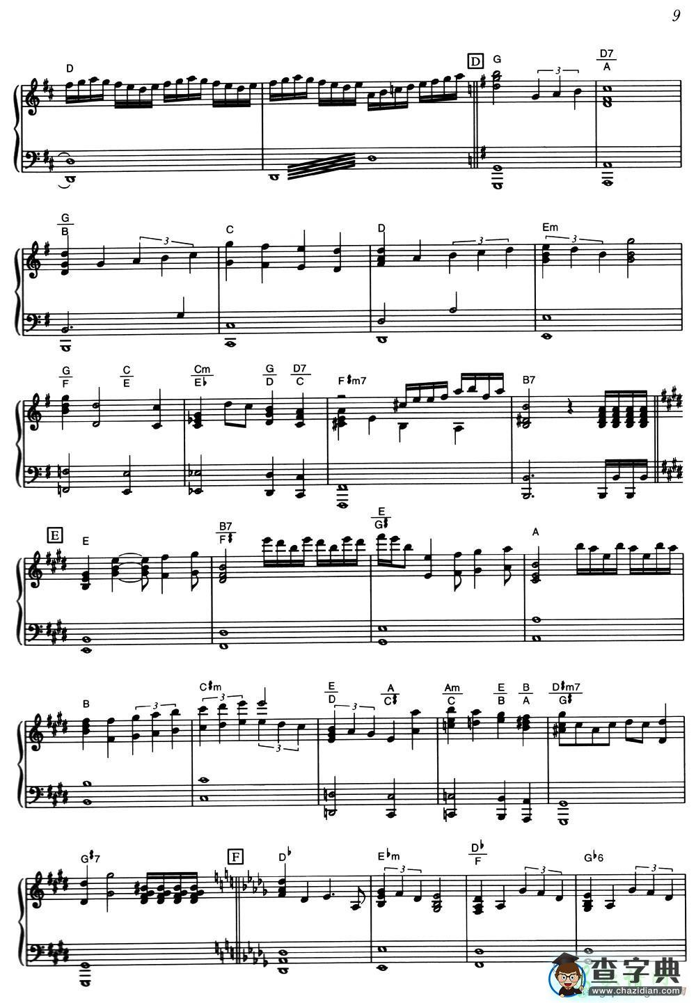 【The Legend Of The Pianist钢琴谱】五线谱