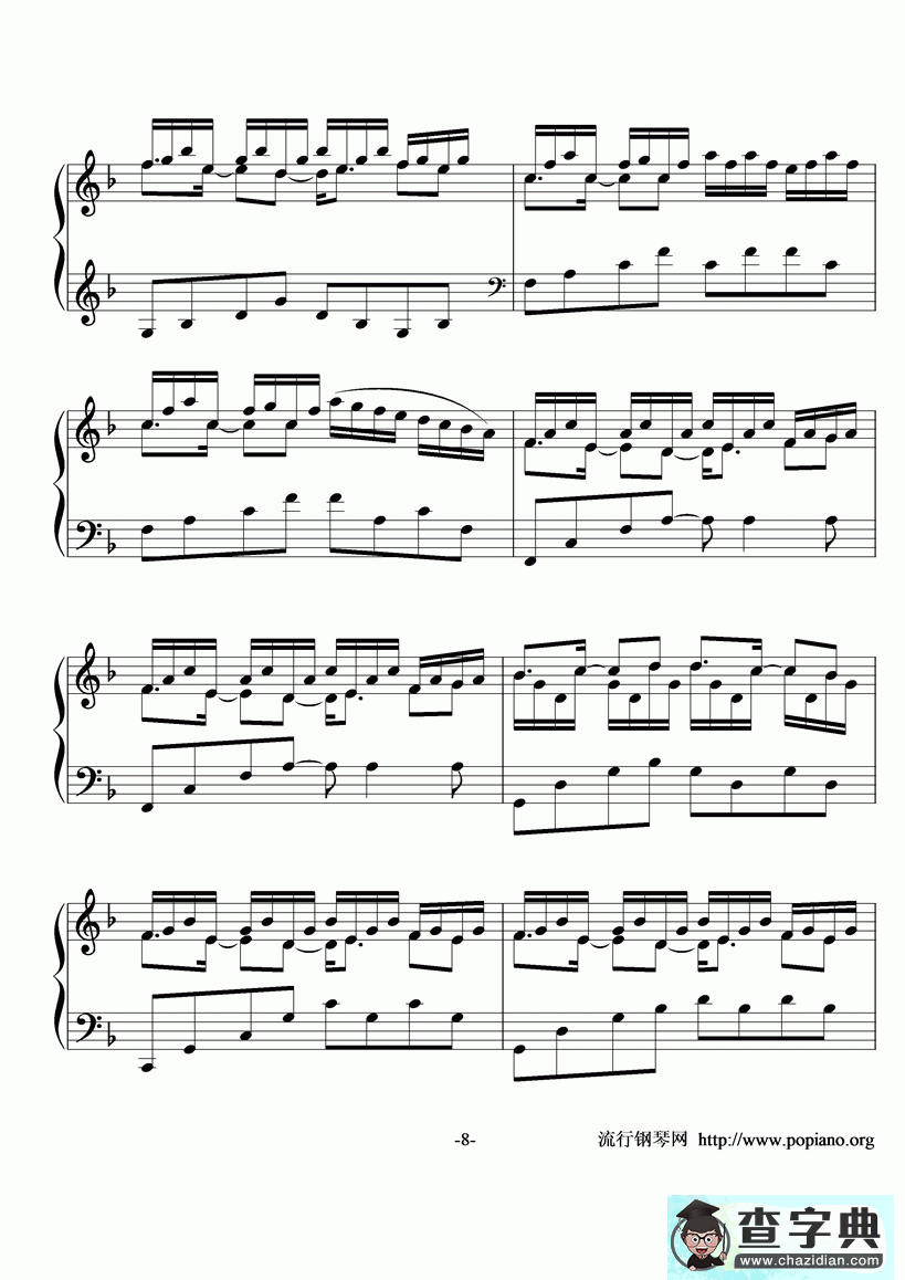 【In The Mirror钢琴谱】五线谱