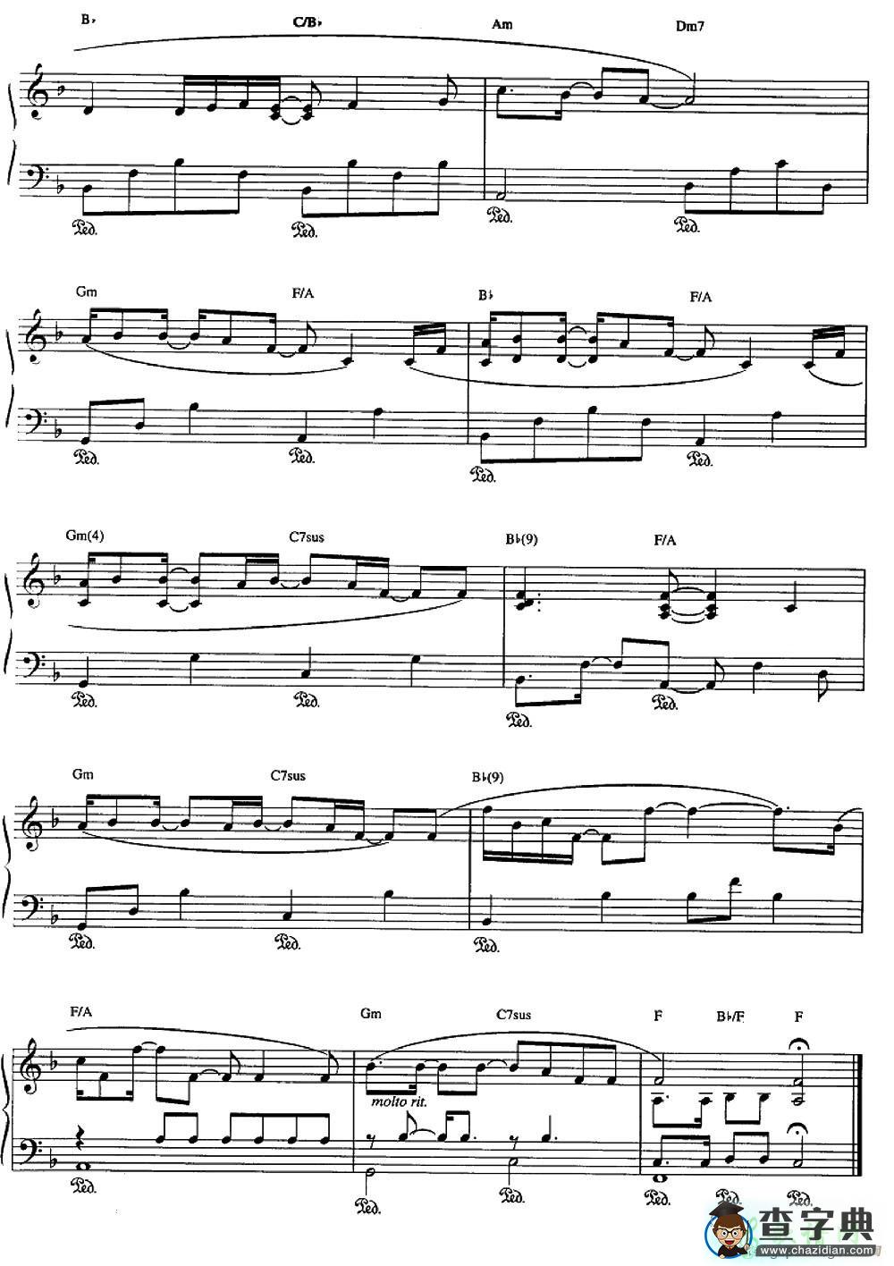 【SOUND OF YPUR VOICE钢琴谱】五线谱