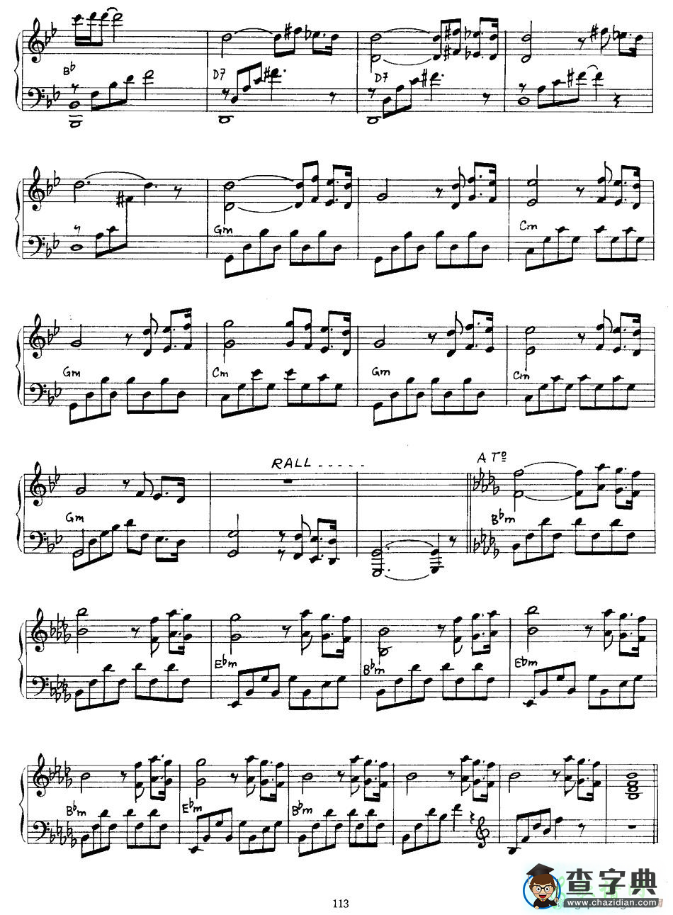 【Lettre A ma mere钢琴谱】五线谱