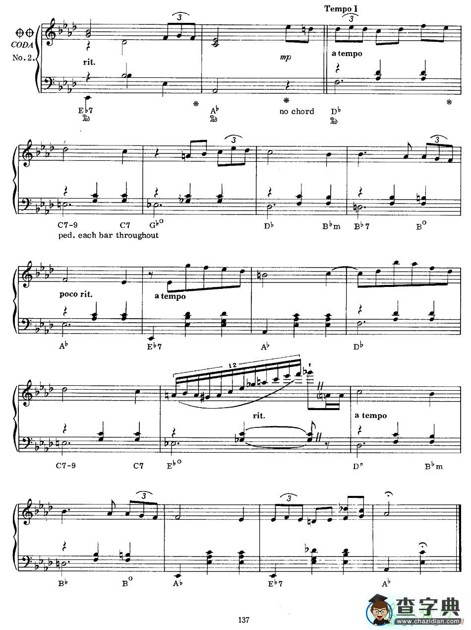 【Valse Des Adieux钢琴谱】五线谱