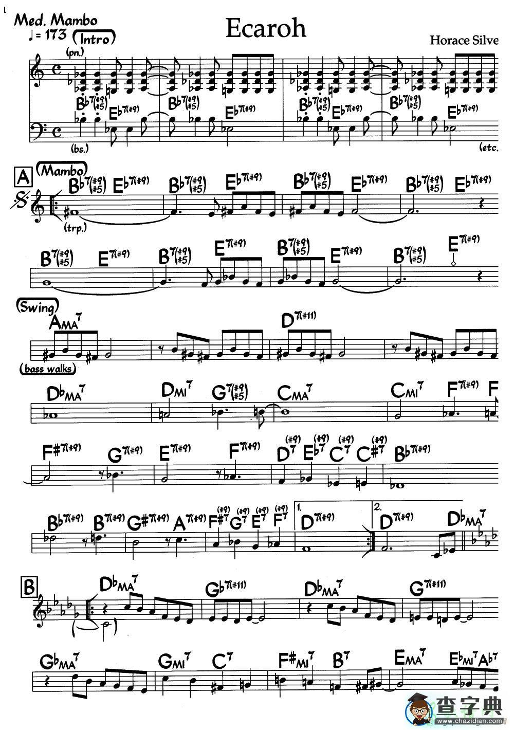 【Ecaroh钢琴谱】五线谱