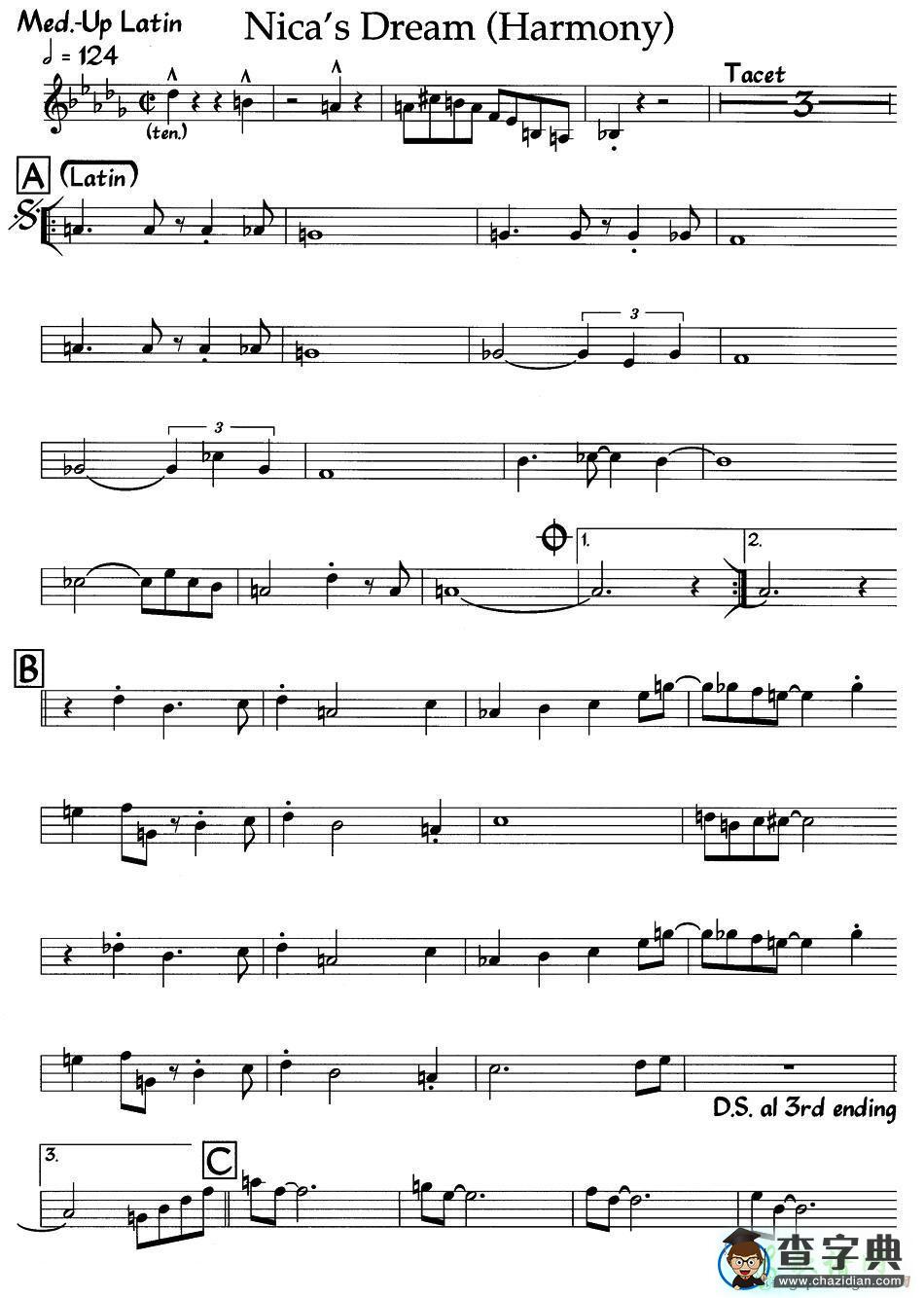 【Nicas Dream(Harmony)钢琴谱】五线谱