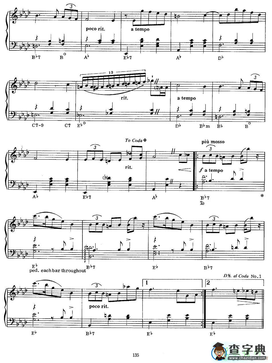 【Valse Des Adieux钢琴谱】五线谱