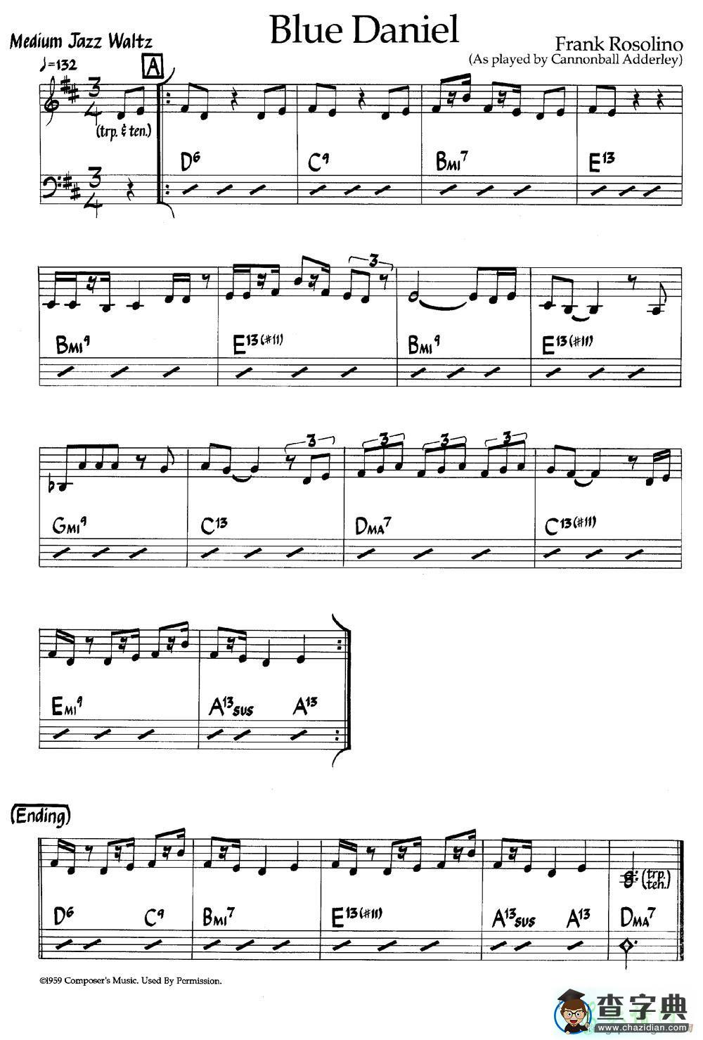 【Blue Daniel钢琴谱】五线谱