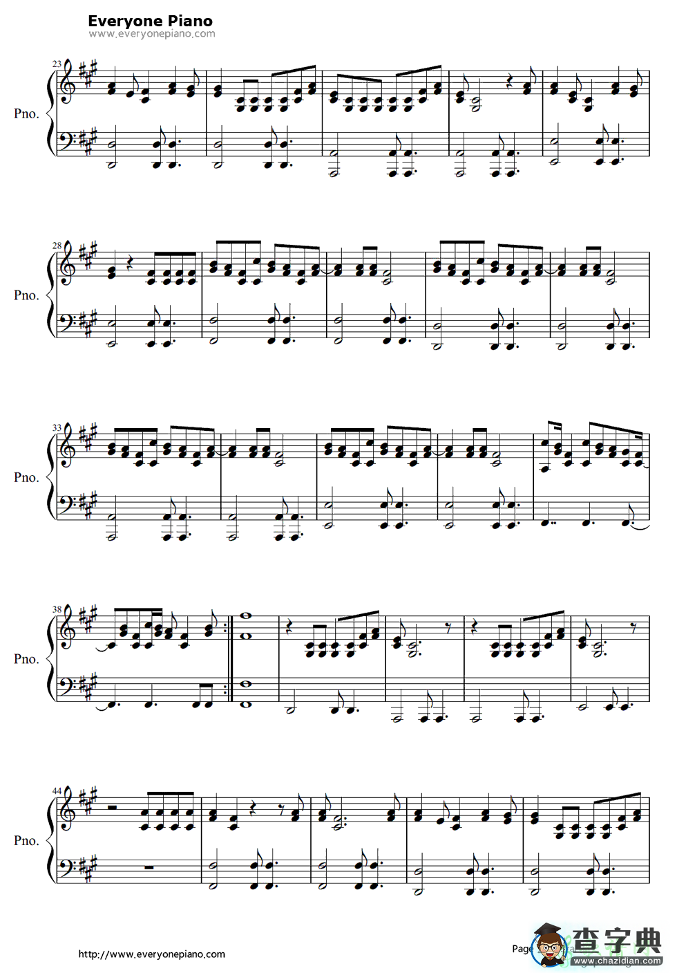 【Immortals钢琴谱】Fall Out Boy