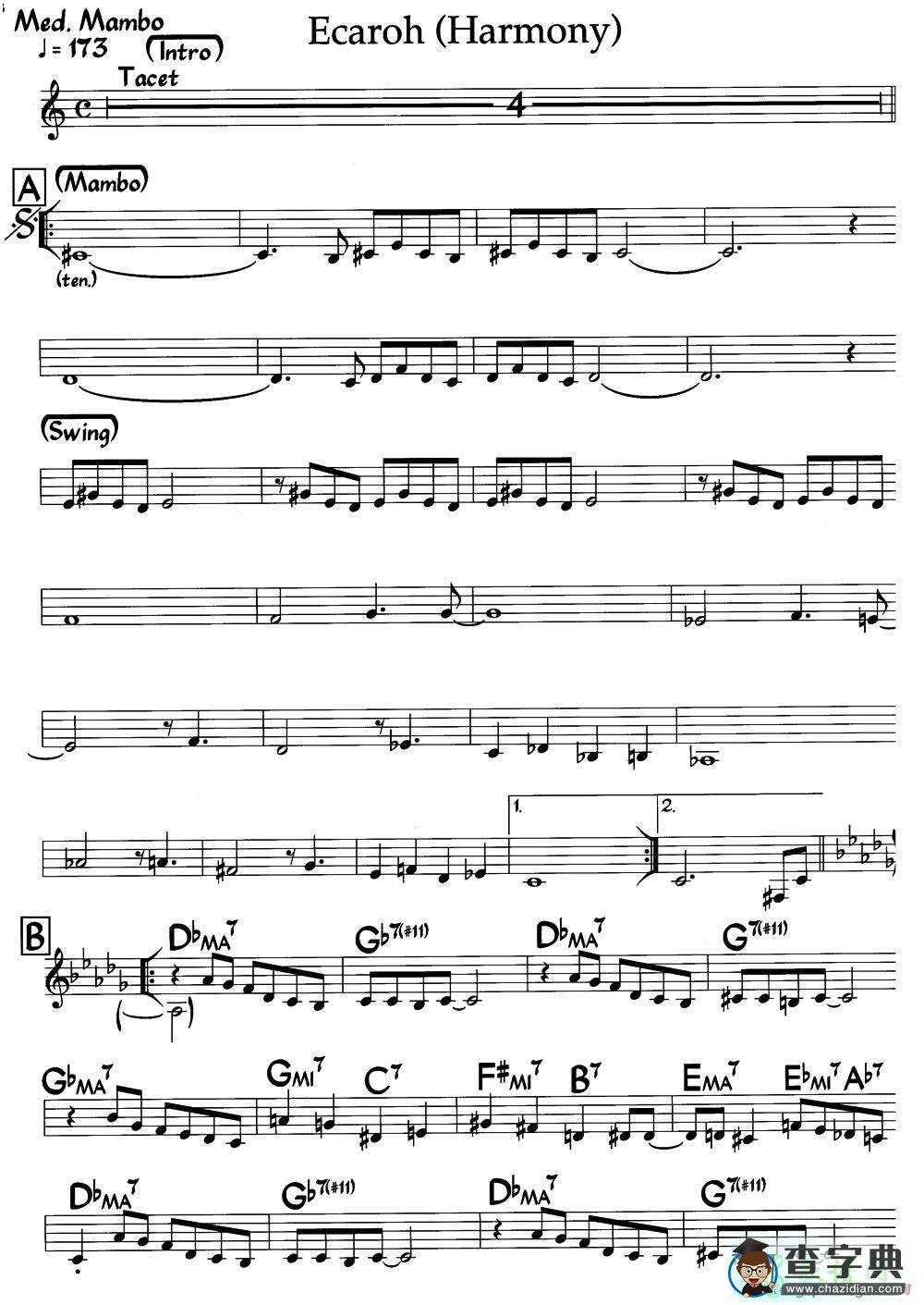 【Ecaroh(Harmony)钢琴谱】五线谱