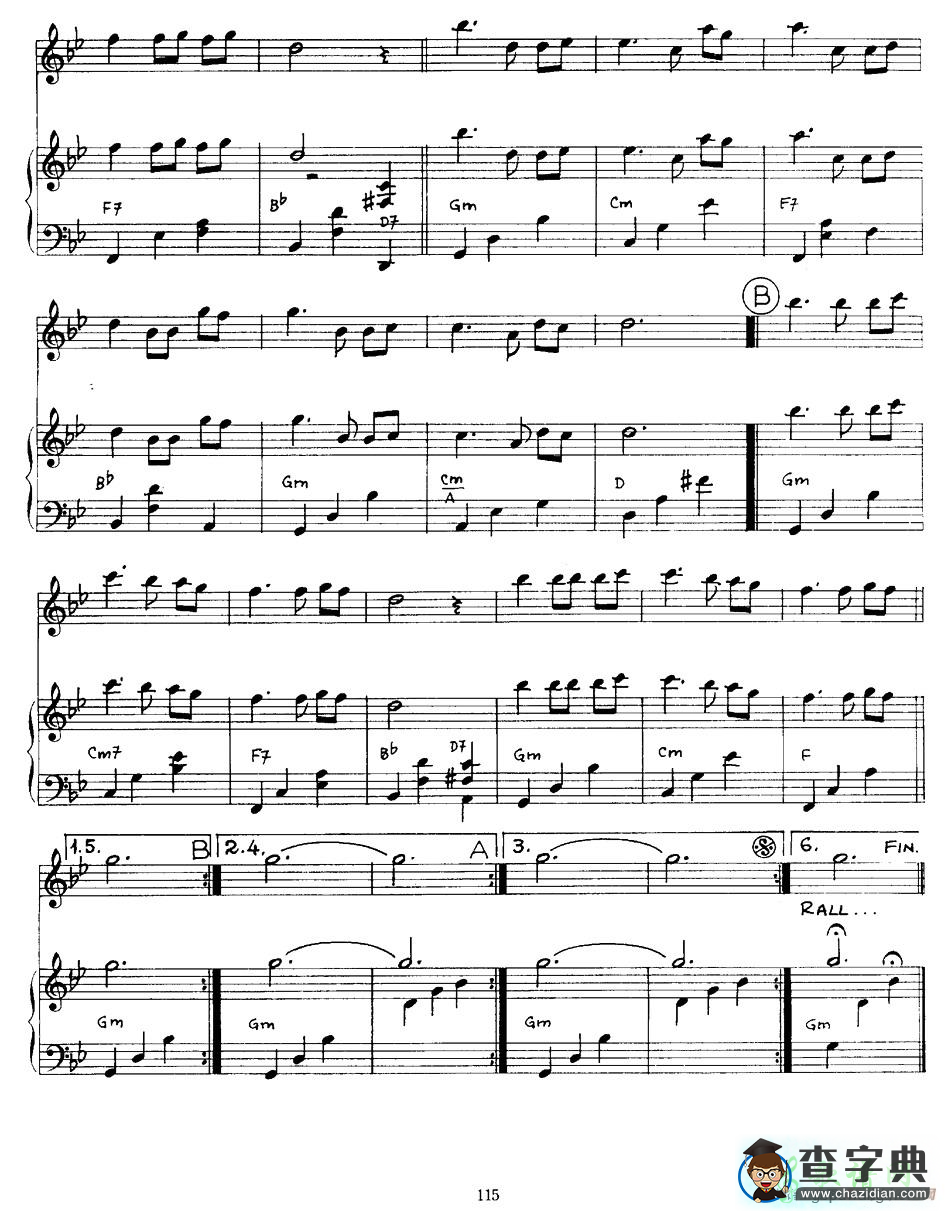 【Mariage DAmour钢琴谱】五线谱