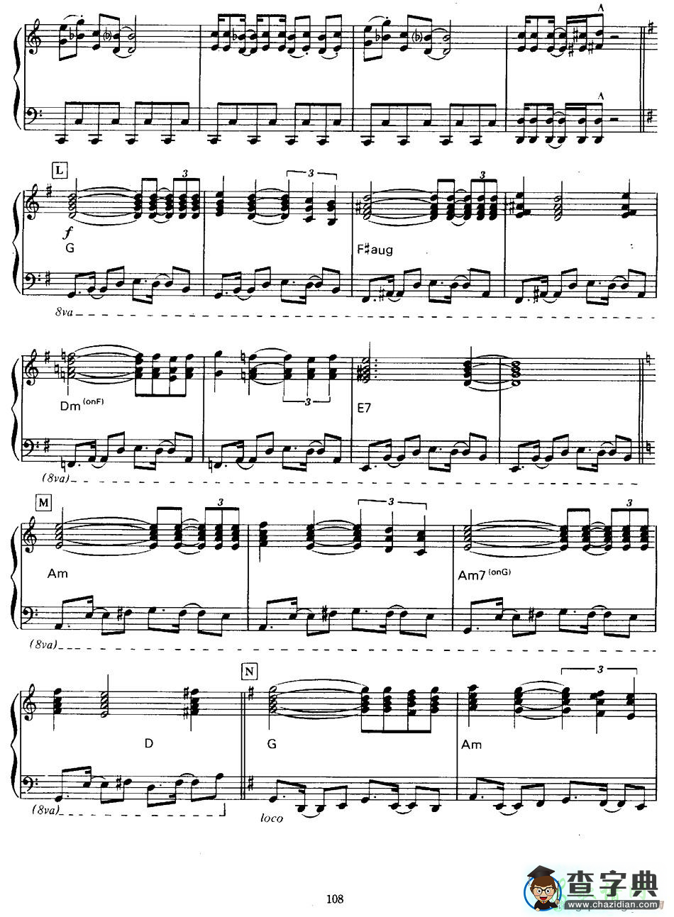 【Le voyage dans la nuit (Theme from Midnight station)钢琴